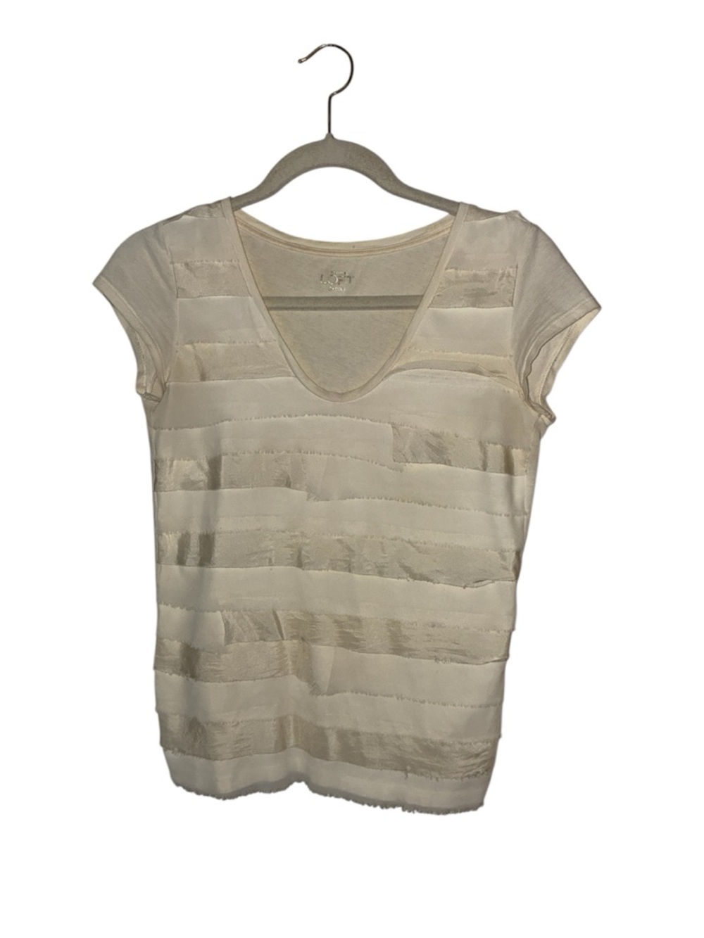 Ann Taylor LOFT Cap Sleeve Ruffle Blouse Top Sz XS/P